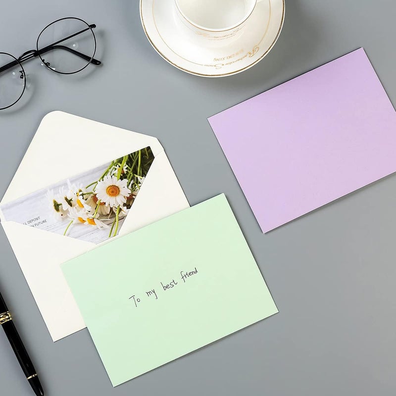 Toperd 50 Pack A6 Envelopes for 4 x 6 Greeting Cards, Birthday Party, Photos, Baby Shower and Wedding Invitation Cards, 6 1/2 x 4 3/4 Inches (Multicolor) - Image 5